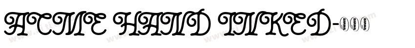ACME HAND INKED字体转换